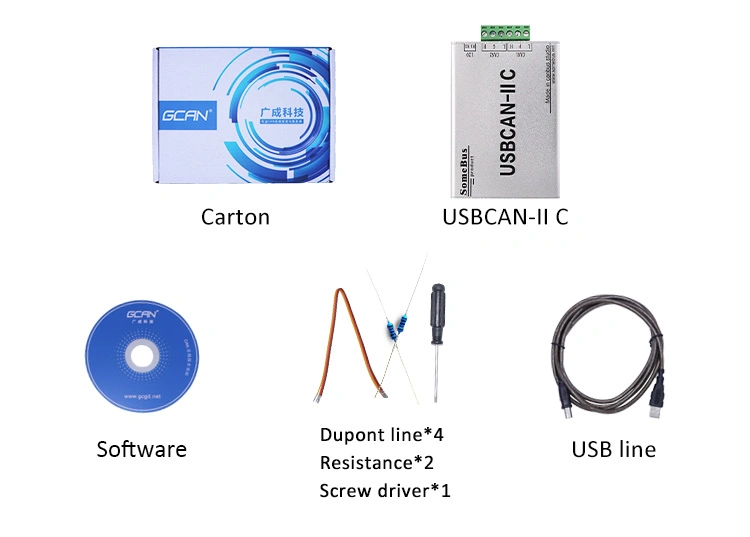 Gcan Usbcan-II C Automotive Electronic Network USB to Canbus Debugger Auto Diagnostic Tool